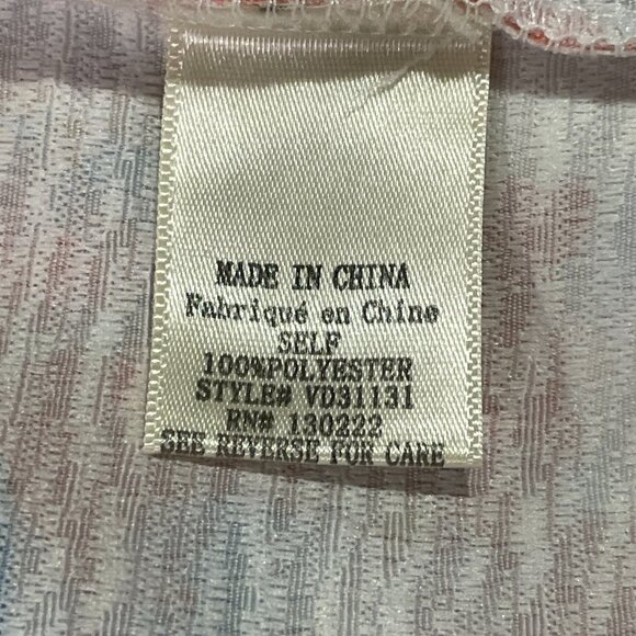 (NEW) VERY J Mini  Short Sleeve Peekaboo Midriff, Floral Ivory/Orange/Multi - L - Picture 10 of 11